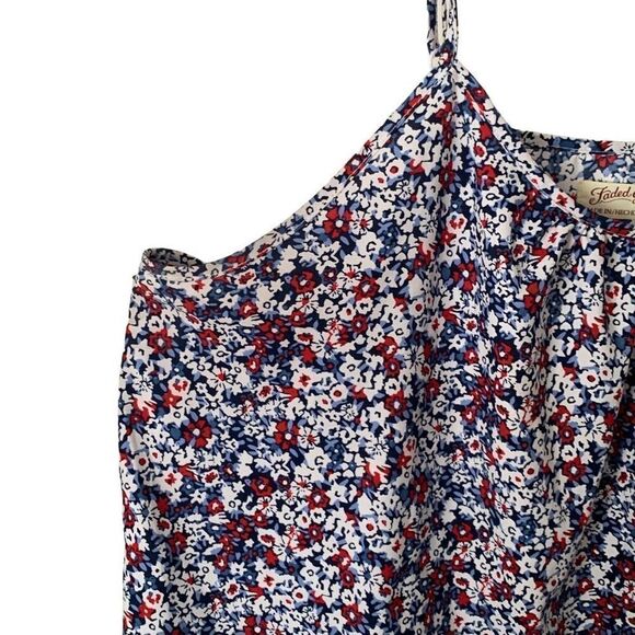 Pre Owned Women’s Faded Glory Halter Tank Top Floral Size Lg Classic Style Comfy - Picture 4 of 10